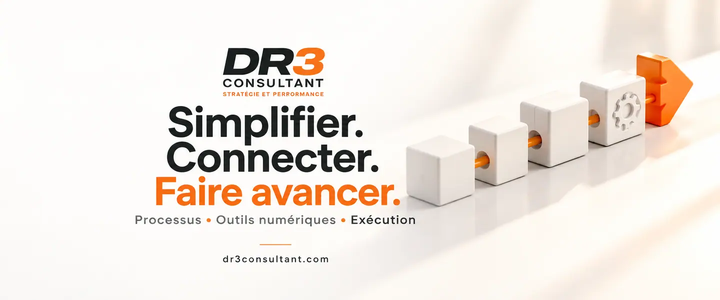 Simplifier, connecter et faire avancer : processus, outils numériques et exécution.